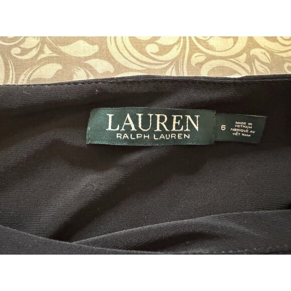 Ralph Lauren Dress 6 Black White Polka Dot A Line w Belt Washable Career Church - Picture 7 of 10